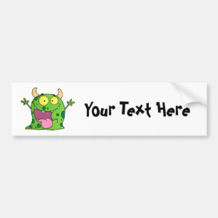 Groen monster (aanpasbaar) bumpersticker