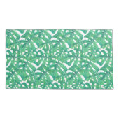 Groen monster een patroon van tropische bladeren kussensloop (Achterkant-Links)