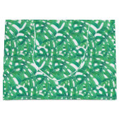 Groen monster een patroon van tropische bladeren o large cadeautasje (Voorkant)