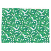 Groen monster een patroon van tropische bladeren o large cadeautasje (Achterkant)