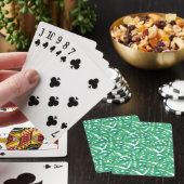 Groen monster een patroon van tropische bladeren pokerkaarten (Insitu)