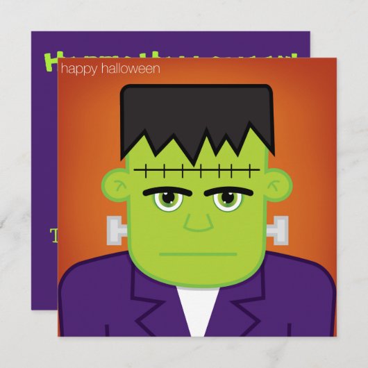 Groen monster kaart (Voorkant / Achterkant)