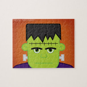 Groen monster legpuzzel