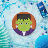 Groen monster papieren bordje (Feest)