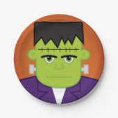 Groen monster papieren bordje (Voorkant)