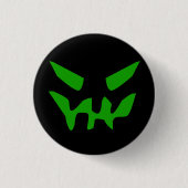 Groen monster ronde button 3,2 cm (Voorkant)
