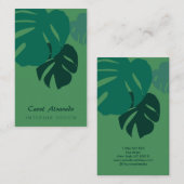 Groen Monstera Leaf Interieur Design Visitekaartje (Voorkant / Achterkant)