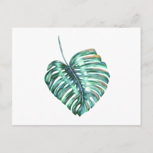 Groen monsterpalm tropisch briefkaart