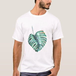 Groen monsterpalm tropisch t-shirt