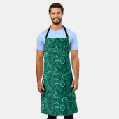 Groen mooi vijgenfruitpatroon schort (Gedragen)