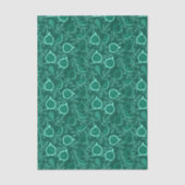 Groen mooi vijgenfruitpatroon tissuepapier (Voorkant)