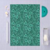 Groen mooi vijgenfruitpatroon tissuepapier (Craft)