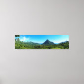 Groen Moorea eiland in panorama Canvas Afdruk (Voorkant)