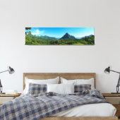 Groen Moorea eiland in panorama Canvas Afdruk (Insitu (Slaapkamer))