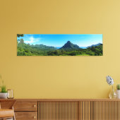 Groen Moorea eiland in panorama Canvas Afdruk (Insitu (Woonkamer))