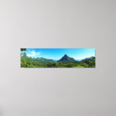 Groen Moorea eiland in panorama Canvas Afdruk (Voorkant)