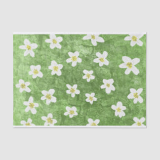 Groen Mos en Daisy Illustratie Tissuepapier