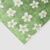 Groen Mos en Daisy Illustratie Tissuepapier (Detail)