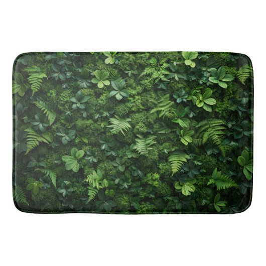 Groen mos en varens textuur Mossy tropisch bos Badmat (Voorkant)