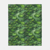 Groen mosveld fleece deken (Voorkant)