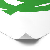Groen Motorrijder Bord Poster (Hoek)