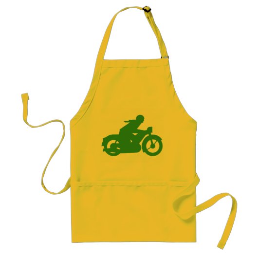 Groen Motorrijder Bord Standaard Schort (Voorkant)