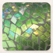 groen mozaïekglas kartonnen onderzetters (Voorkant)