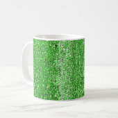 Groen mozaïekpatroon koffiemok (Voorkant links)
