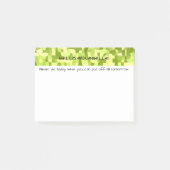 Groen mozaïekpatroon Motiverende quote-stijl Post-it® Notes (Voorkant)