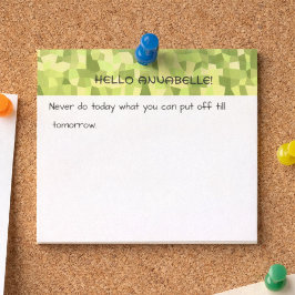 Groen mozaïekpatroon Motiverende quote-stijl Post-it® Notes