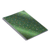 groen, Musical+ Note, luxe, goud, koninklijk, eleg Notitieboek (Rechterzijde)