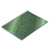 groen, Musical+ Note, luxe, goud, koninklijk, eleg Notitieboek (Linkerzijde)