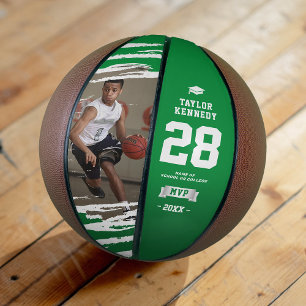 Groen “MVP” Basketbal Afstudeerfoto Cadeau