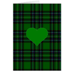 Groen N' Black tartan plaid - groen hartaccent