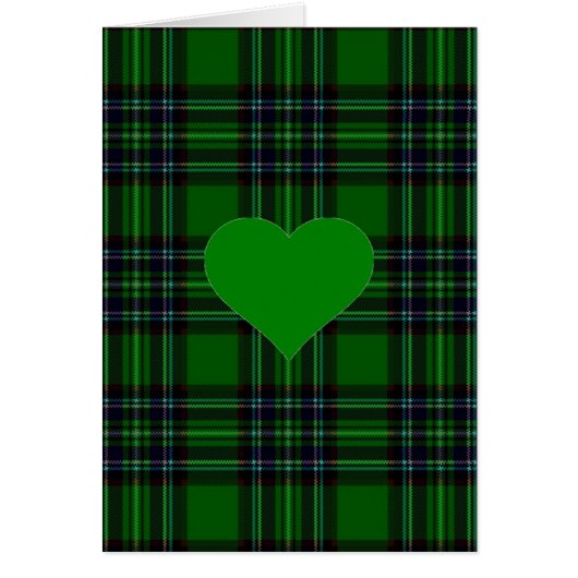 Groen N' Black tartan plaid - groen hartaccent (Voorkant)