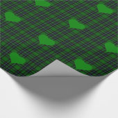 Groen N' Black tartan Pset - groen hartaccent Cadeaupapier (Hoek)