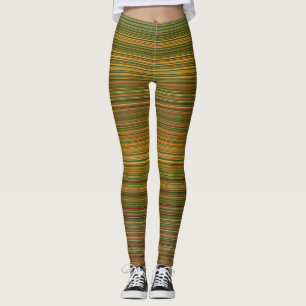 groen naadloos horizontaal lijnenpatroon leggings