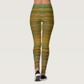 groen naadloos horizontaal lijnpatroon leggings (Achterkant)