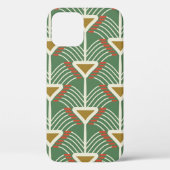groen naadloos patroon met lijnen en geometrieschu Case-Mate iPhone case (Achterkant)