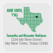 Groen naar het zuiden, jullie gaan vierkante sticker (Voorkant)