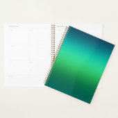 Groen naar Teal Verlopend Spiraal Notebook Modern Planner (Display)