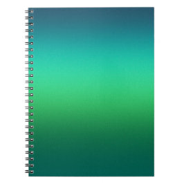 Groen naar Teal Verlopende Spiraal Notebook Modern Notitieboek