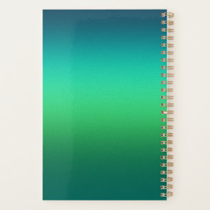 Groen naar Teal Verlopende Spiraal Notebook Modern Planner