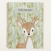 Groen namaak hout Mooie herten Planner (Voorkant)