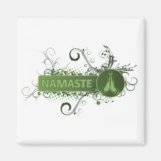 Groen Namaste Engels Magneet (Voorkant)
