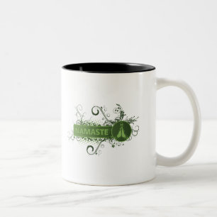 Groen Namaste Engels Tweekleurige Koffiemok