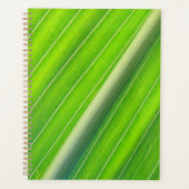Groen natuurlijk gestreepte patroon planner (Voorkant)