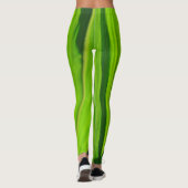 Groen natuurlijk patroon leggings (Achterkant)