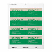 Groen - Natuurlijke reeks Etiket (Full Sheet)