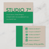 Groen - Natuurlijke reeks Visitekaartje (Voorkant / Achterkant)